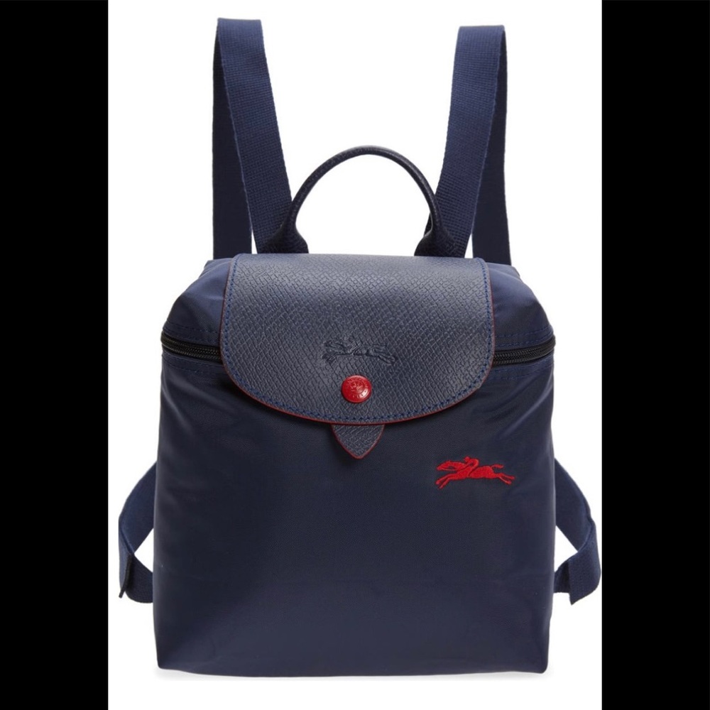 NWT Longchamp Le Pliage Club mini backpack Navy - Picture 2 of 12